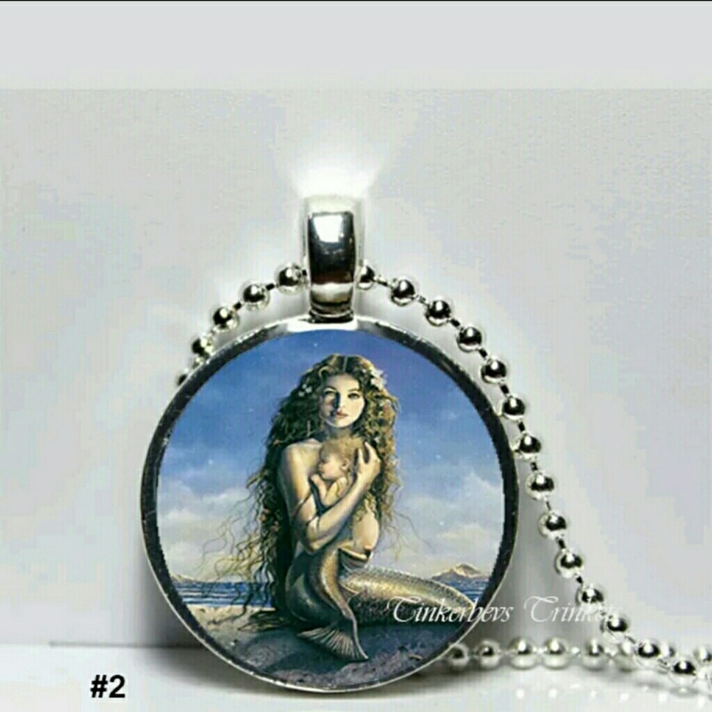 Mermaid and Child Necklace